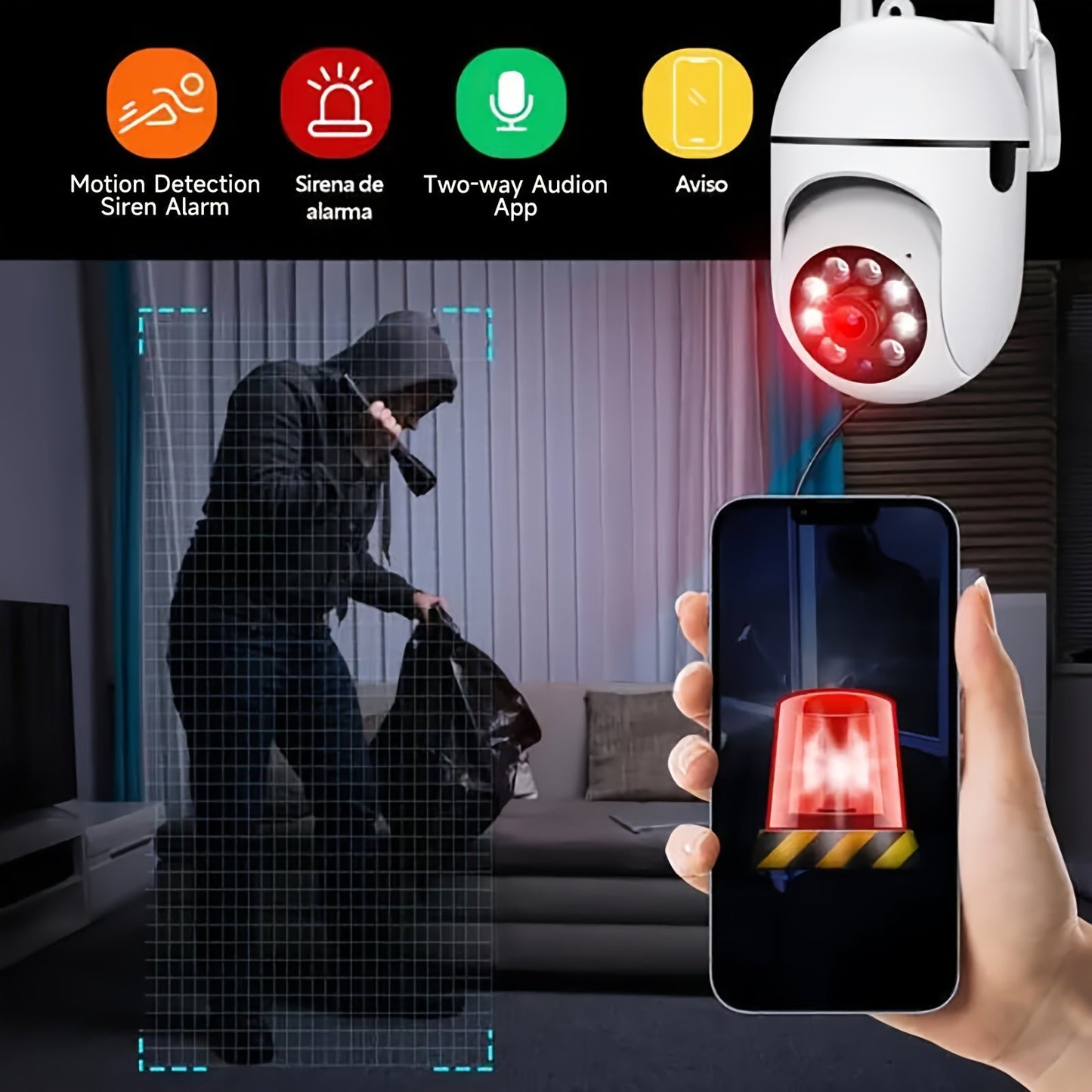 Mini Cam 4PCS – 1080P HD Smart Security Cameras with Night Vision & Wi-Fi