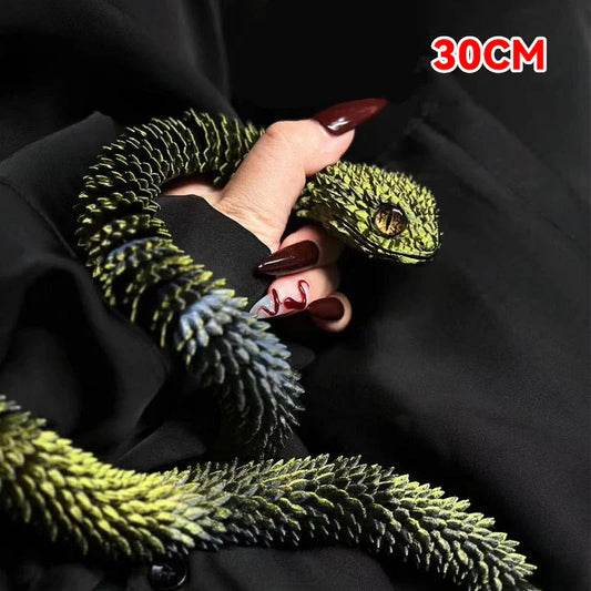 3D Printed Snake Rotatable Articulated Model – Office Decor & Kids Gift
