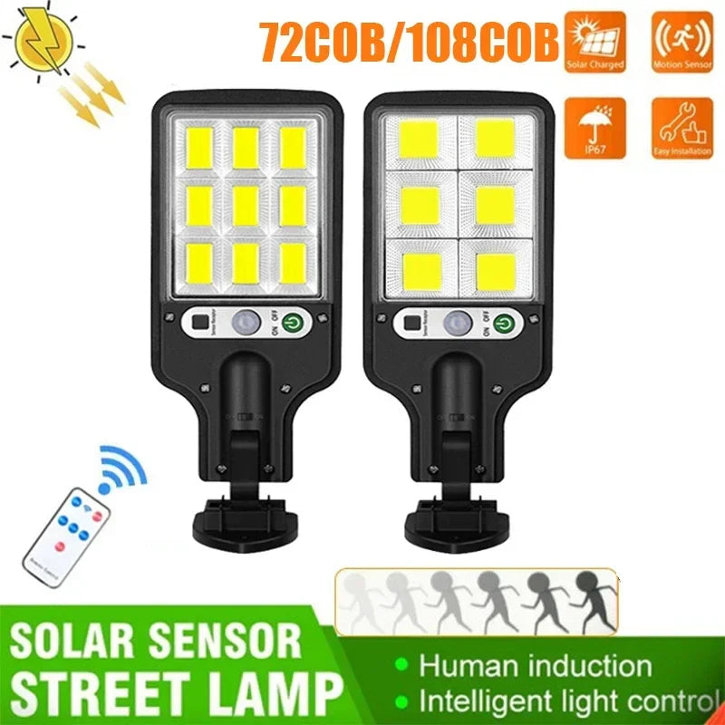 Solar Outdoor Lights: 2PCS-LED Waterproof Motion Sensor Security Lamp