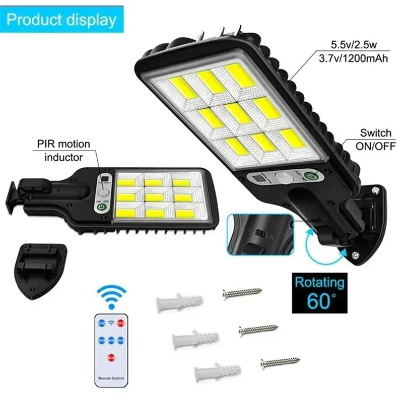 Solar Outdoor Lights: 2PCS-LED Waterproof Motion Sensor Security Lamp