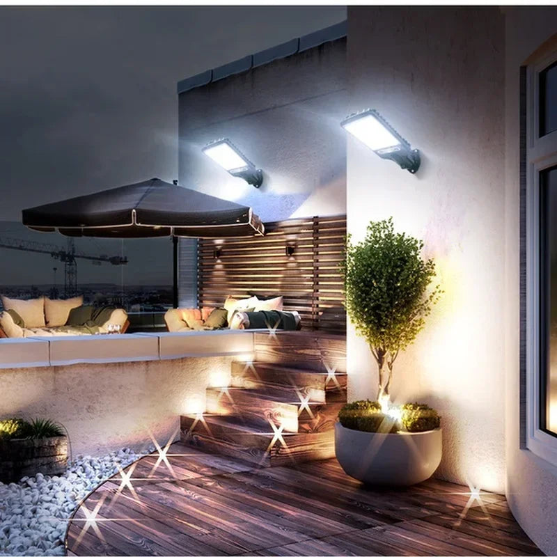Solar Outdoor Lights: 2PCS-LED Waterproof Motion Sensor Security Lamp